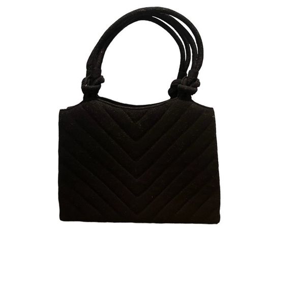 Elegant Black Clutch with Double Handles - Picture 2 of 4
